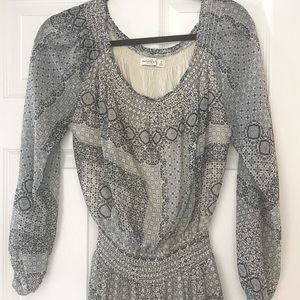 Abercrombie & Fitch Gray Patterned Maxi Dress